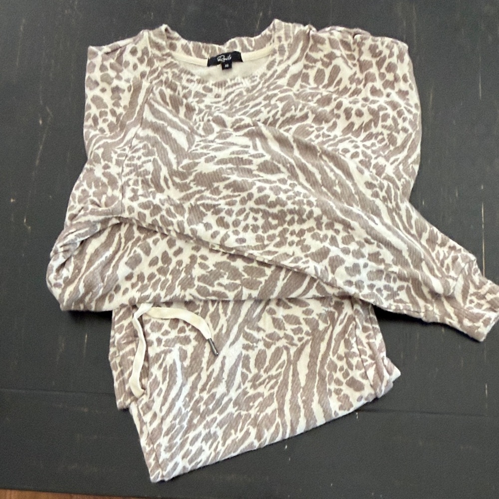 Rails Animal Print Jumpsuit in Beige and White